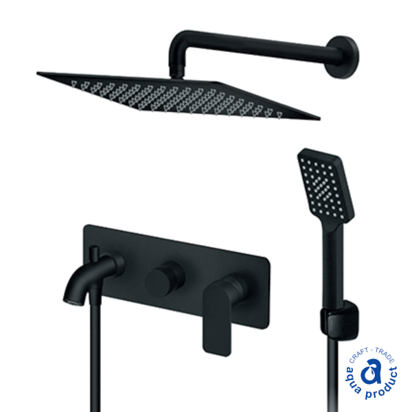 Baterija uzidni set S2 BLACK - 231705B ROSAN